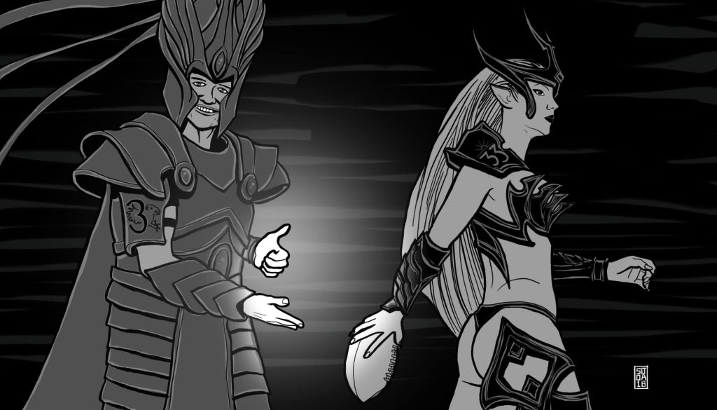 Blood Bowl Art - Conceding a touchdown