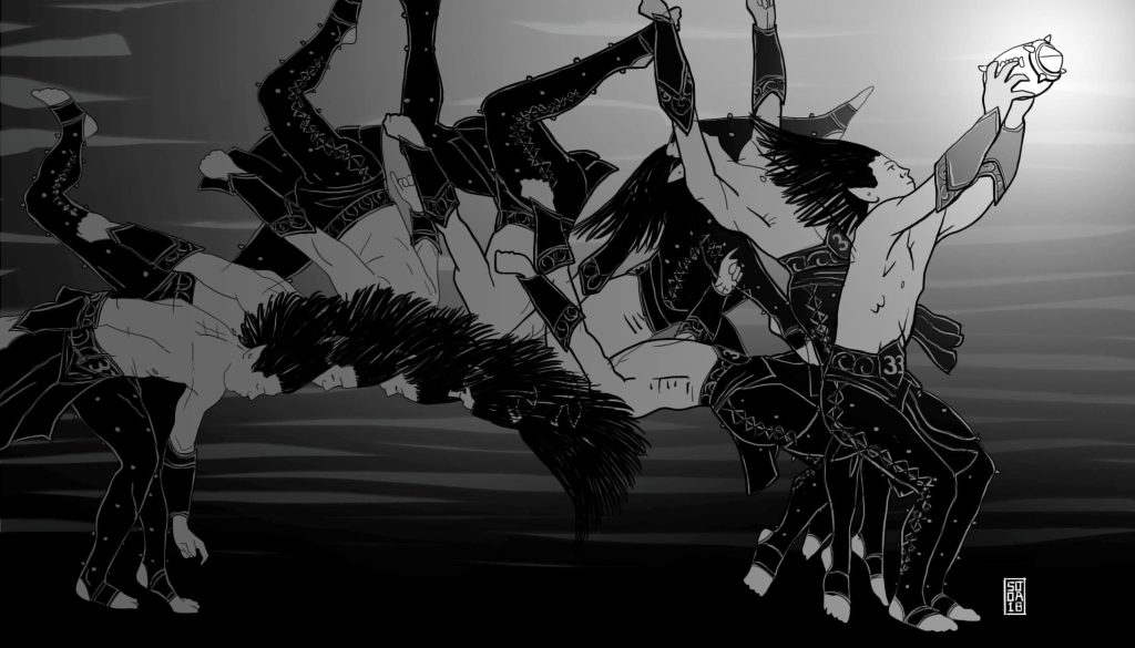 Blood Bowl Art - Rerolling