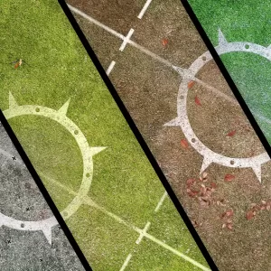 Ensemble de 2 tapis de Blood Bowl recto-verso